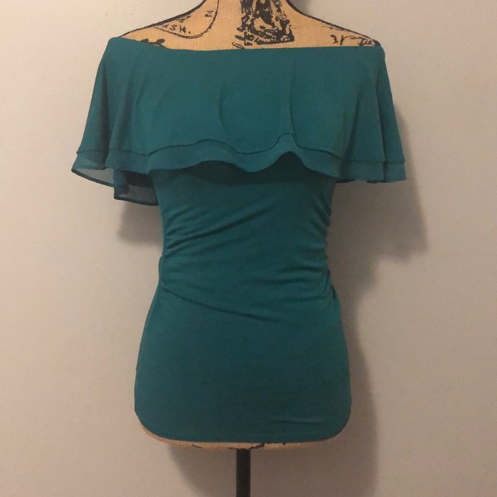WHBM Short Sleeve Off The Shoulder Top